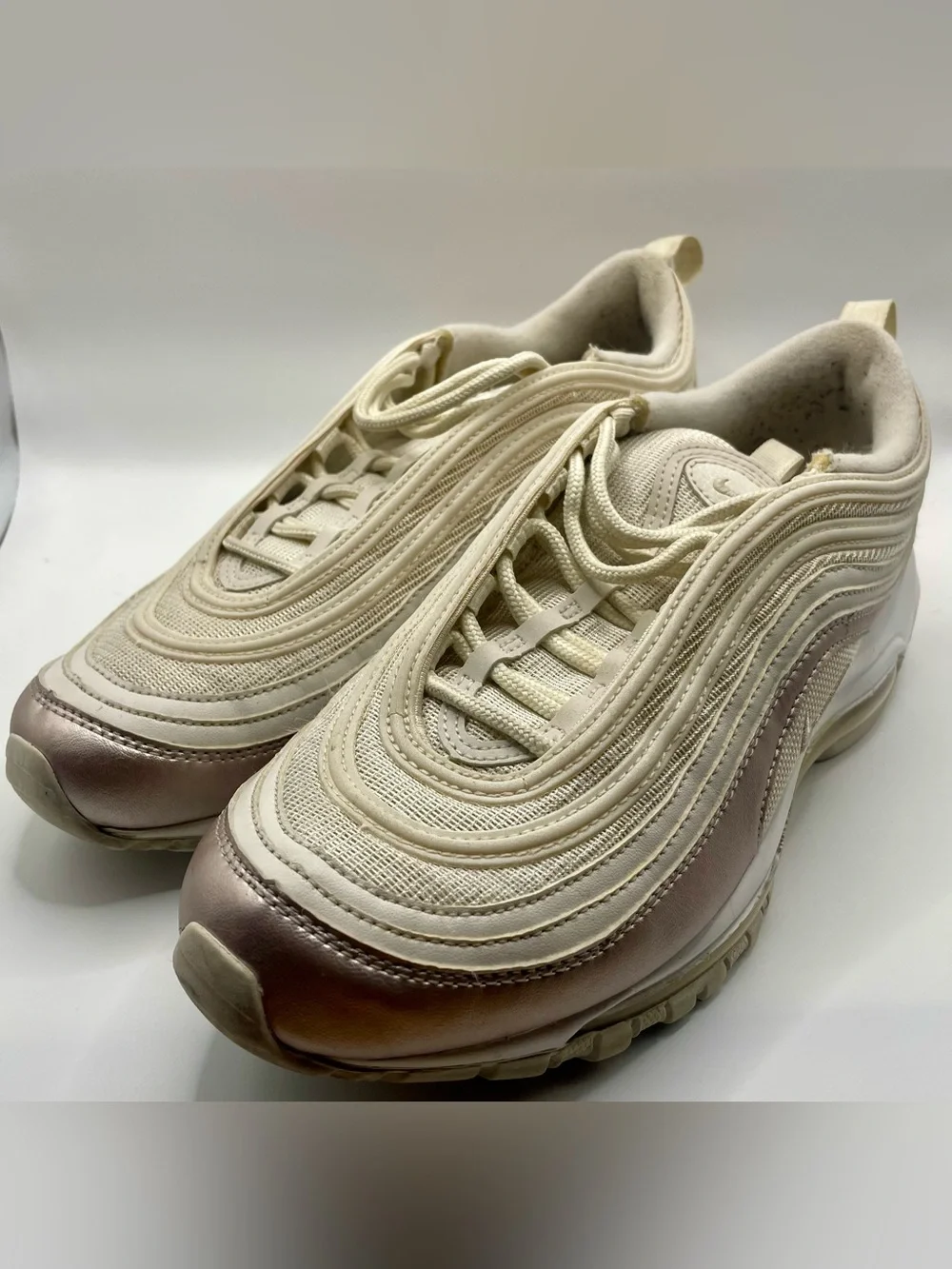 (Size 7Y) Nike Air Max 97 Shoes “Desert Sand” 921733-013 * Beige*